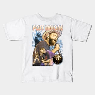 Post malone vintage bootleg graphic full color Kids T-Shirt